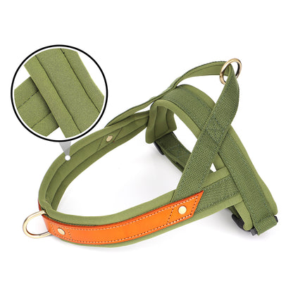 No Pull Nylon Leather Harness - My Puppy Fresh