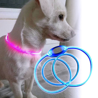 Adjustable LED Glowing Dog Collar - My Puppy Fresh