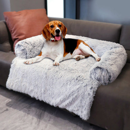 Calming Faux Fur Plush Dog Bed - My Puppy Fresh