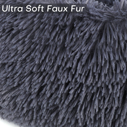 Calming Faux Fur Plush Dog Bed - My Puppy Fresh