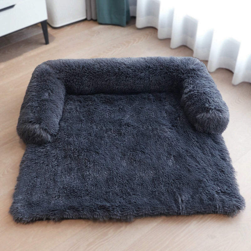 Calming Faux Fur Plush Dog Bed - My Puppy Fresh