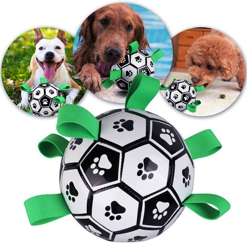 Dog Interactive Soccer Ball with Grab Tabs - My Puppy Fresh