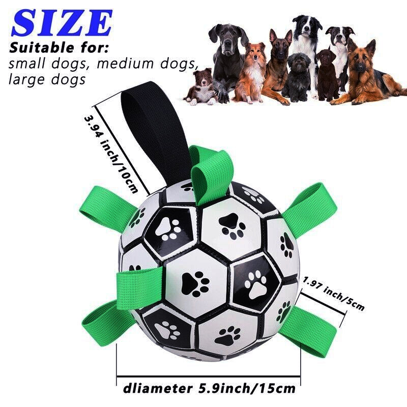 Dog Interactive Soccer Ball with Grab Tabs - My Puppy Fresh