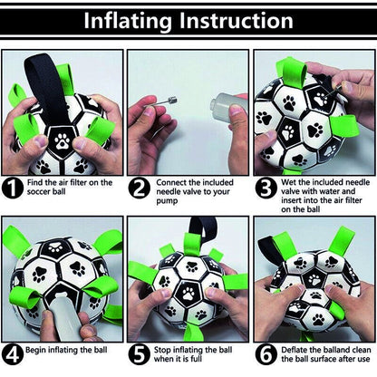 Dog Interactive Soccer Ball with Grab Tabs - My Puppy Fresh