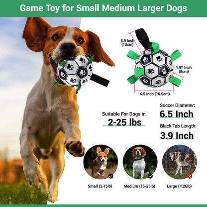 Dog Interactive Soccer Ball with Grab Tabs - My Puppy Fresh