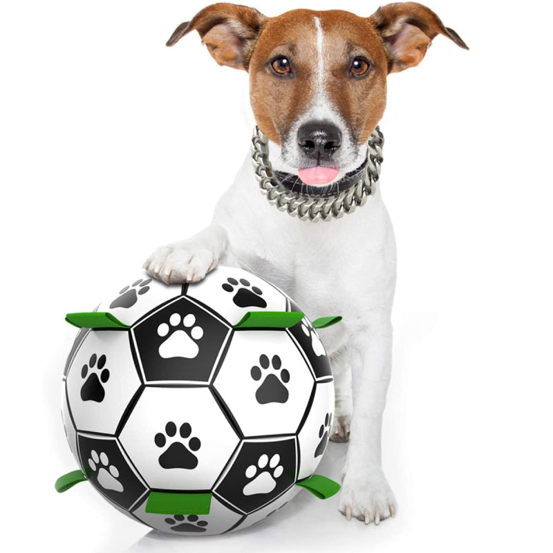 Dog Interactive Soccer Ball with Grab Tabs - My Puppy Fresh