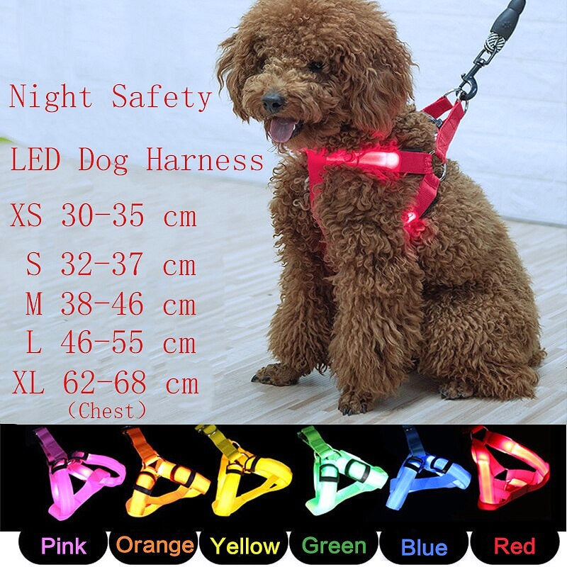 Adjustable LED Dog Harness - My Puppy Fresh