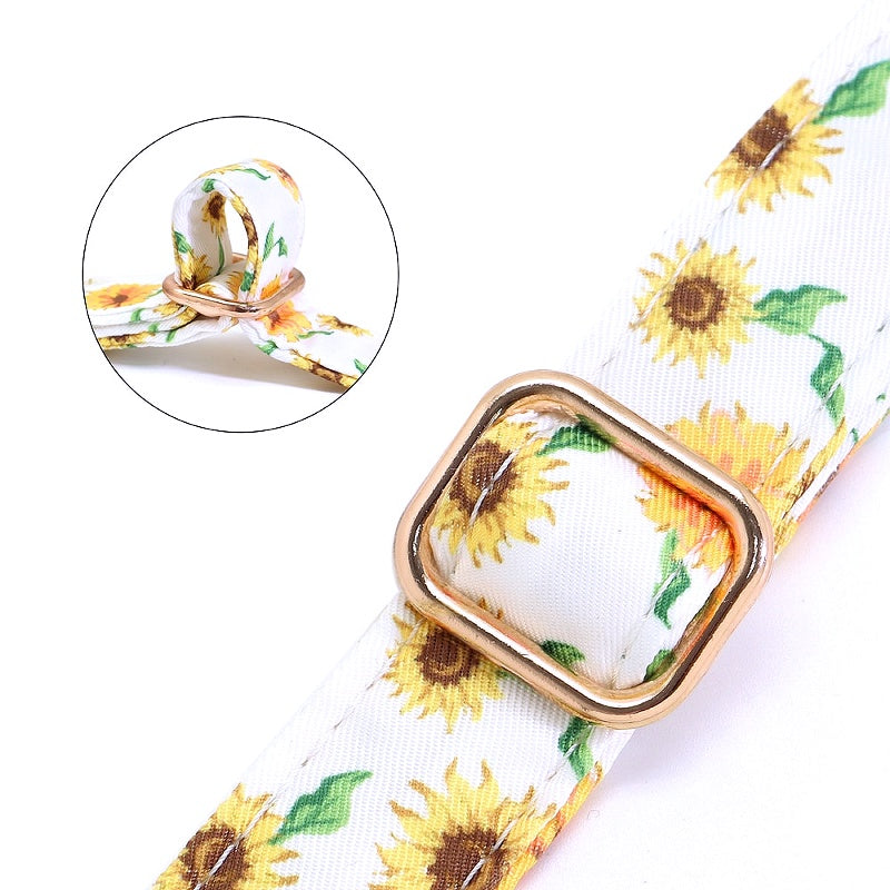 Buzzy Floral Personalized Nylon Dog Collar - My Puppy Fresh