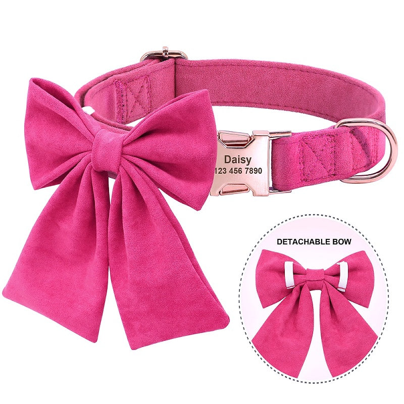 Custom Printed Nylon Bowknot Dog Collar - My Puppy Fresh