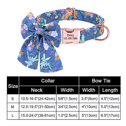 Custom Printed Nylon Bowknot Dog Collar - My Puppy Fresh