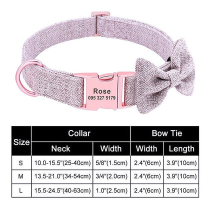 Custom Printed Nylon Bowknot Dog Collar - My Puppy Fresh