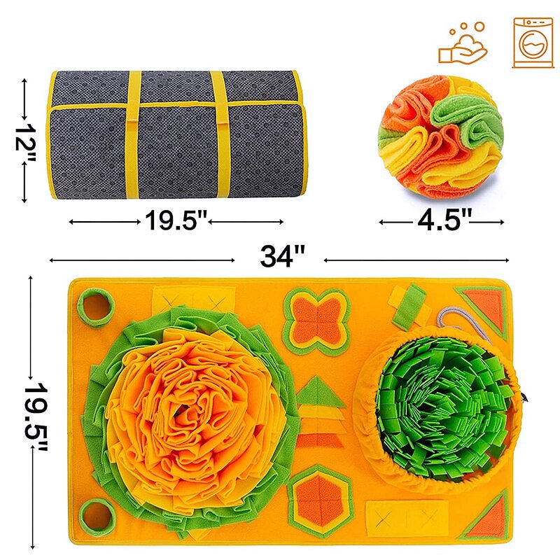 Engaging Dog Puzzle Toy Mat Feeder - My Puppy Fresh