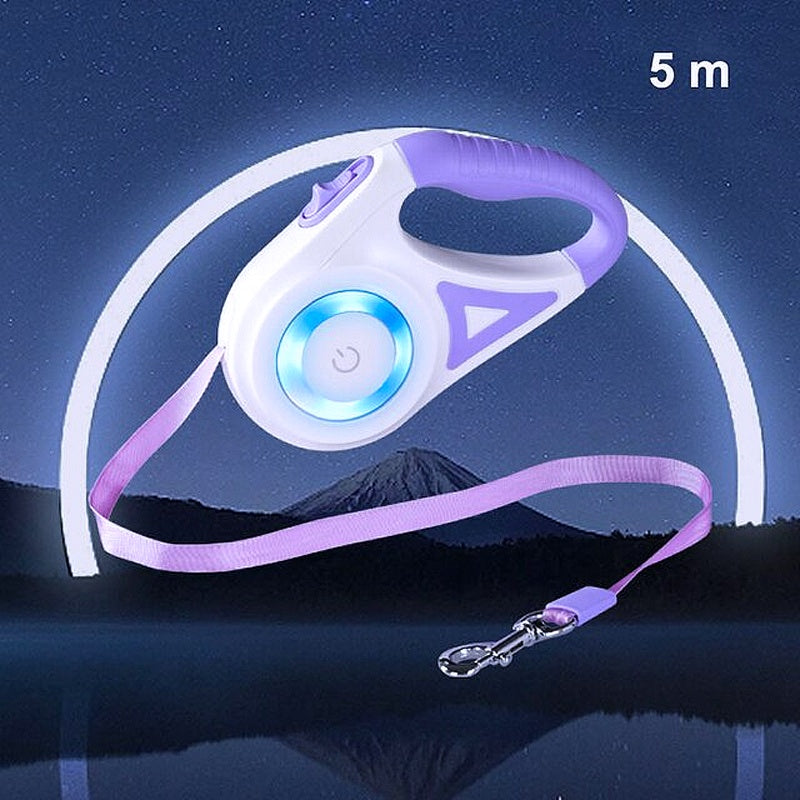 3M 5M Automatic Retractable LED Luminous Dog Leash - My Puppy Fresh