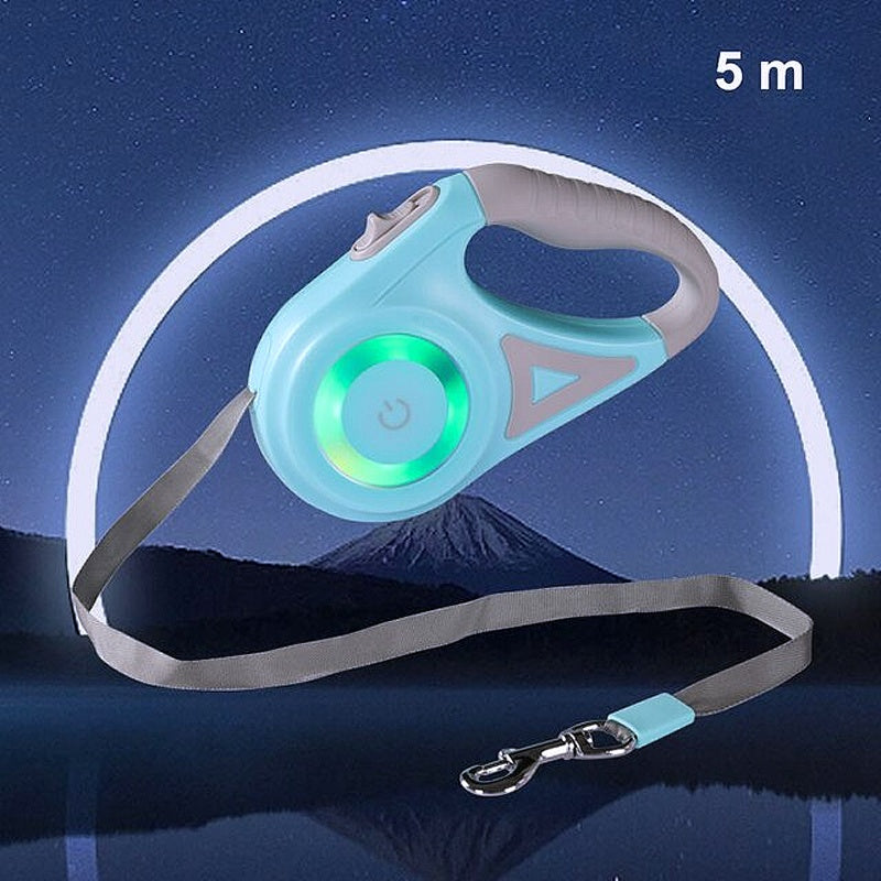 3M 5M Automatic Retractable LED Luminous Dog Leash - My Puppy Fresh