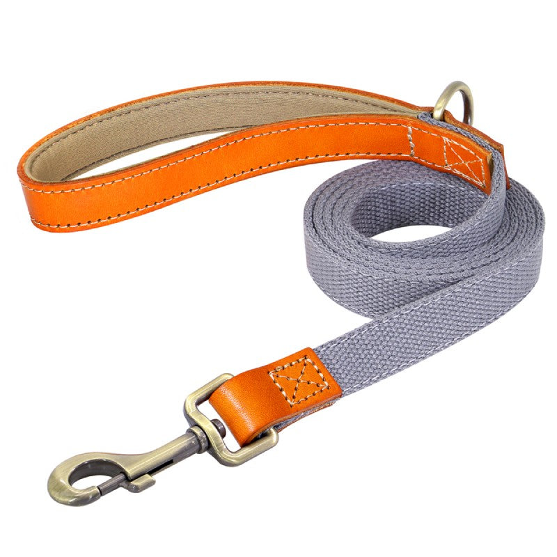 Matching Nylon Leather Dog Leash - My Puppy Fresh