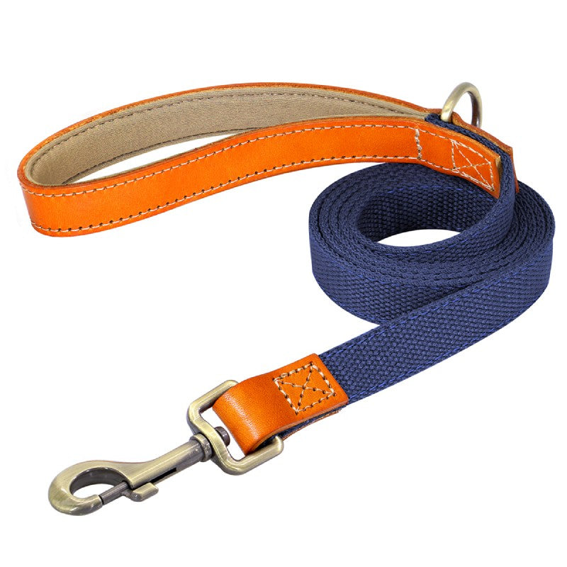 Matching Nylon Leather Dog Leash - My Puppy Fresh