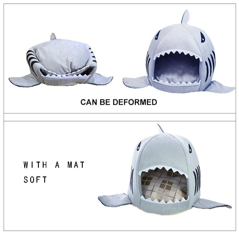 Shark Pet Bed For Small Medium Dogs Cats - My Puppy Fresh