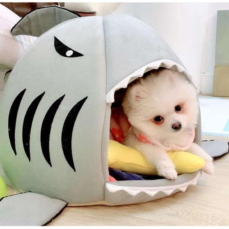 Shark Pet Bed For Small Medium Dogs Cats - My Puppy Fresh