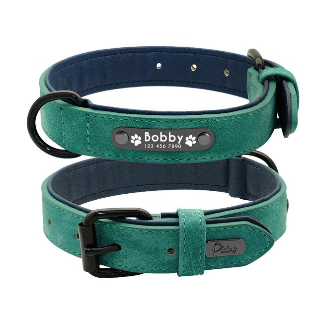 Personalized Leather Dog Collar and Leash - My Puppy Fresh