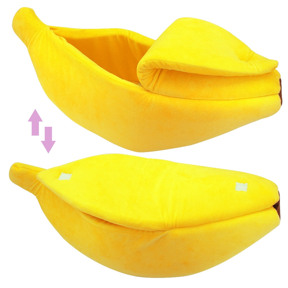 Cute Banana Cat Dog Bed - My Puppy Fresh