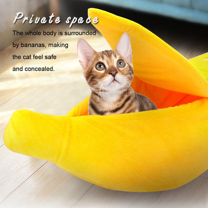 Cute Banana Cat Dog Bed - My Puppy Fresh